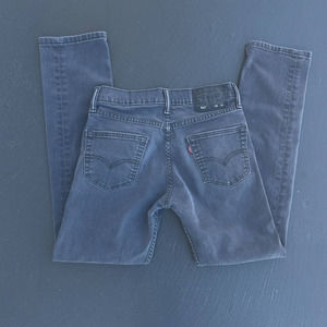 LEVIS 511 CHARCOAL BLACK STRAIGHT LEG DENIM JEAN PANTS 30X32